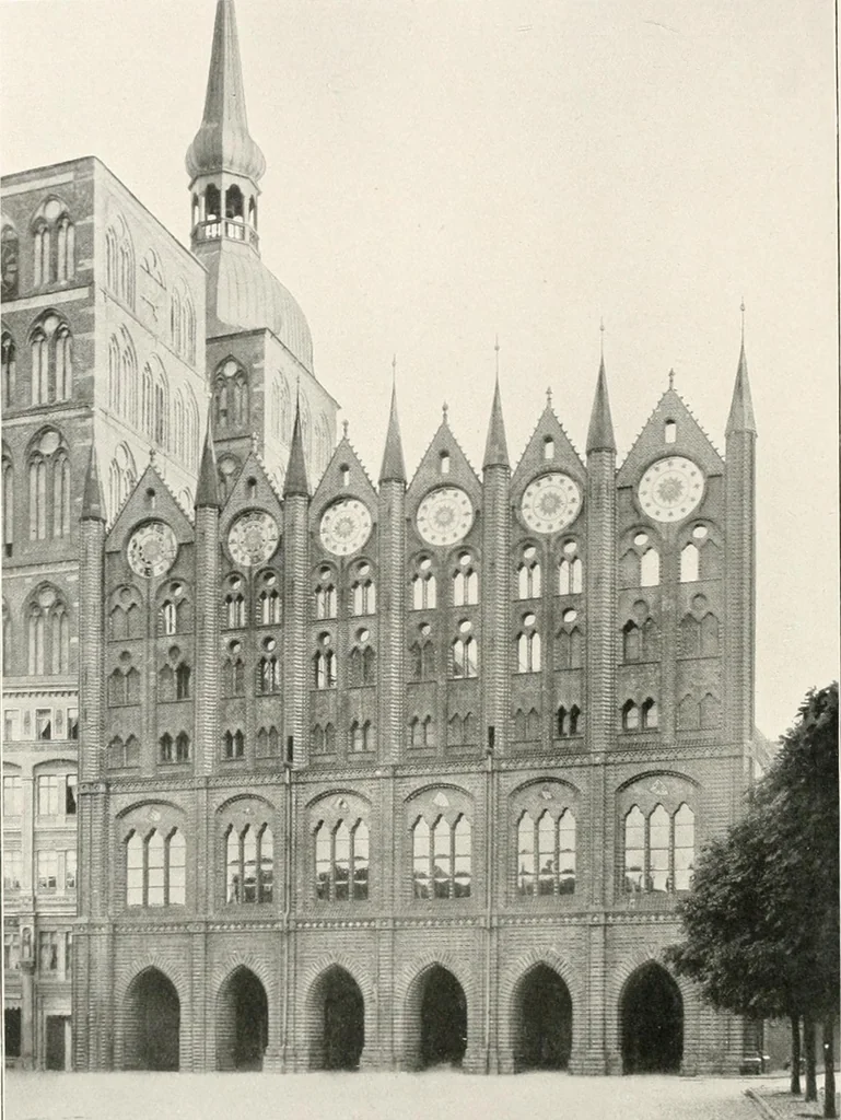 An illustration from Deutsche Baukunst des Mittelalters und der Renaissance : Old German architecture: Ancienne architecture Allemande, 1920, leaf 149