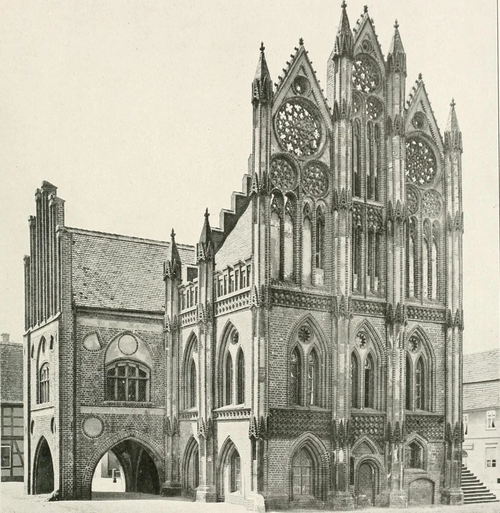 An illustration from Deutsche Baukunst des Mittelalters und der Renaissance : Old German architecture: Ancienne architecture Allemande, 1920, leaf 168