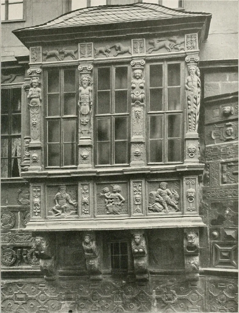 An illustration from Deutsche Baukunst des Mittelalters und der Renaissance : Old German architecture: Ancienne architecture Allemande, 1920, leaf 182