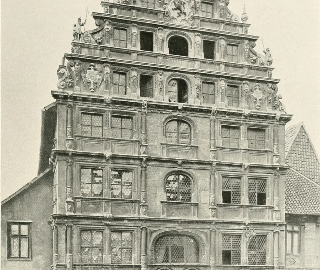 An illustration from Deutsche Baukunst des Mittelalters und der Renaissance : Old German architecture: Ancienne architecture Allemande, 1920, leaf 192