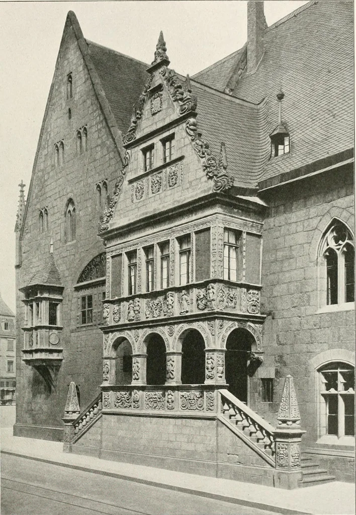 An illustration from Deutsche Baukunst des Mittelalters und der Renaissance : Old German architecture: Ancienne architecture Allemande, 1920, leaf 194