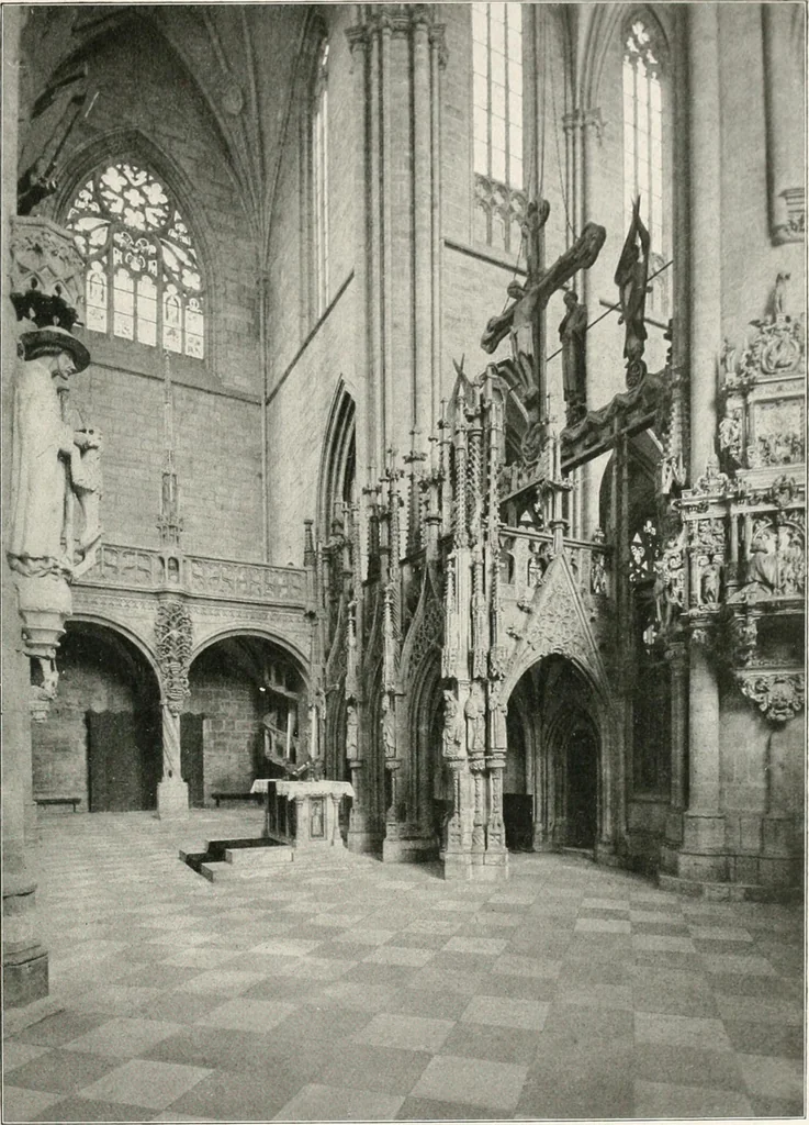 An illustration from Deutsche Baukunst des Mittelalters und der Renaissance : Old German architecture: Ancienne architecture Allemande, 1920, leaf 196