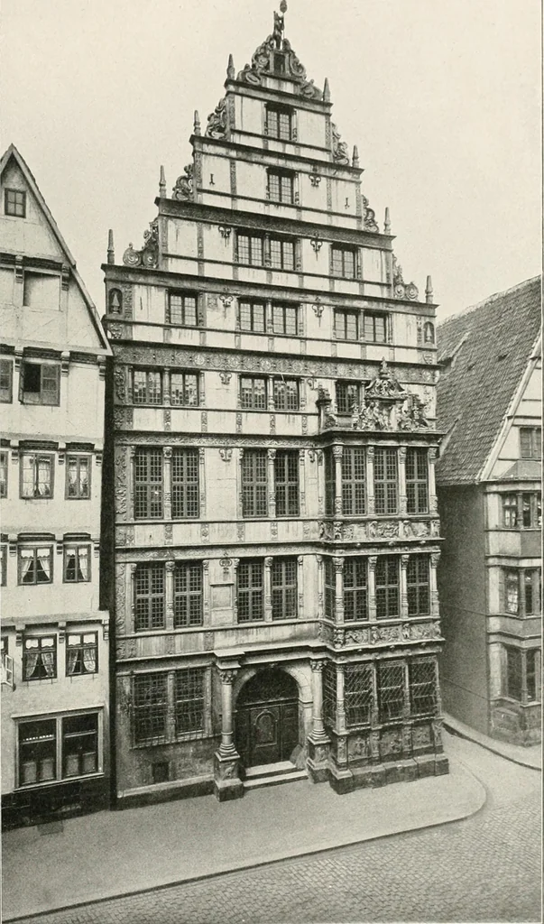 An illustration from Deutsche Baukunst des Mittelalters und der Renaissance : Old German architecture: Ancienne architecture Allemande, 1920, leaf 198