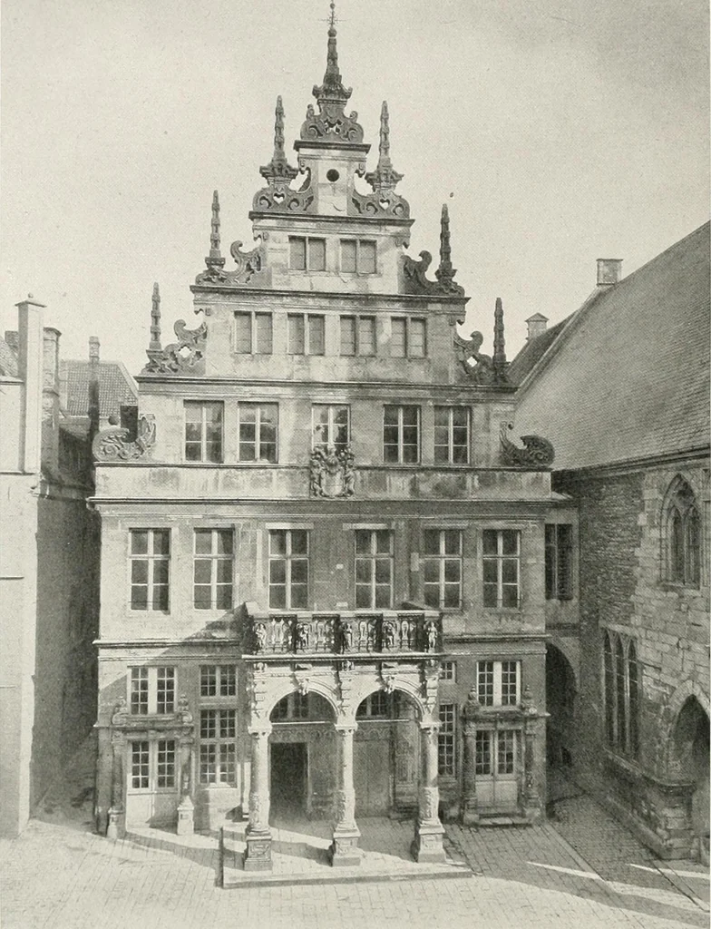 An illustration from Deutsche Baukunst des Mittelalters und der Renaissance : Old German architecture: Ancienne architecture Allemande, 1920, leaf 201