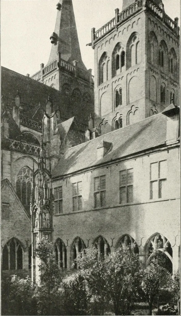 An illustration from Deutsche Baukunst des Mittelalters und der Renaissance : Old German architecture: Ancienne architecture Allemande, 1920, leaf 21