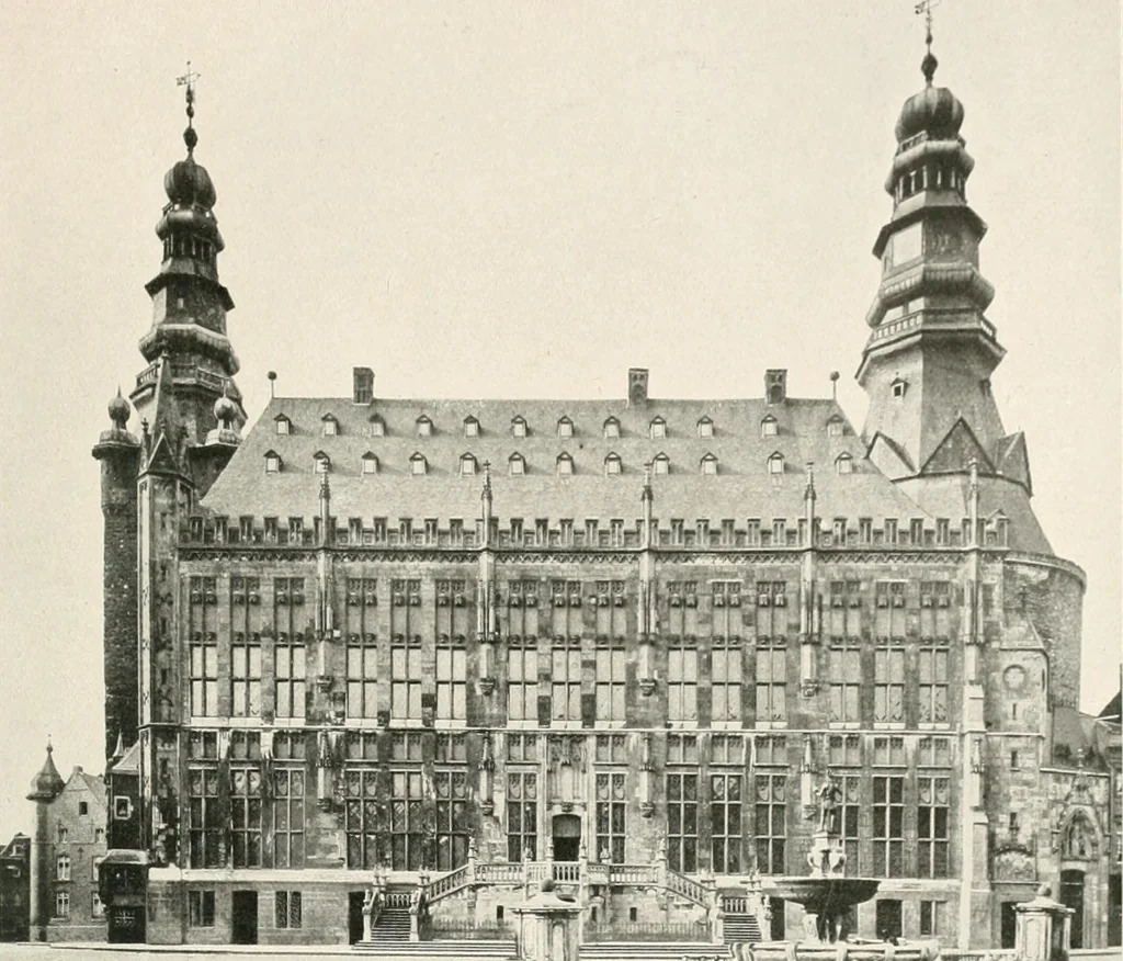 An illustration from Deutsche Baukunst des Mittelalters und der Renaissance : Old German architecture: Ancienne architecture Allemande, 1920, leaf 24