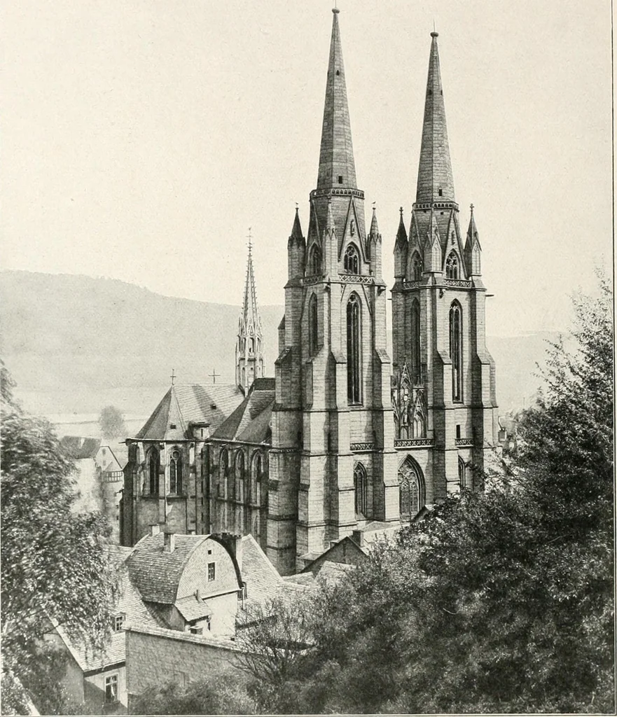 An illustration from Deutsche Baukunst des Mittelalters und der Renaissance : Old German architecture: Ancienne architecture Allemande, 1920, leaf 33