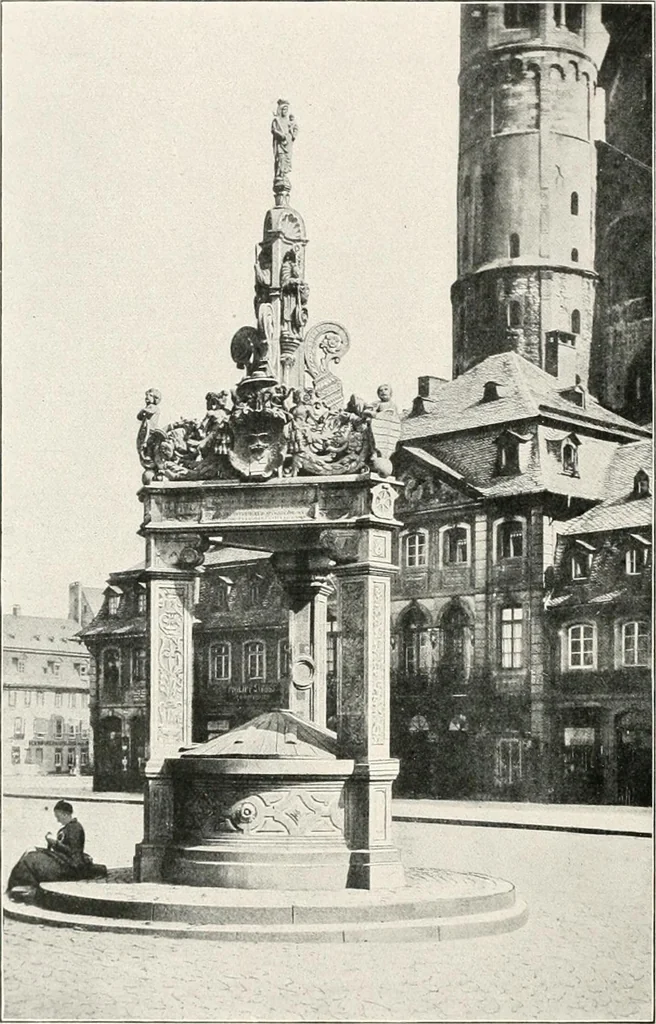 An illustration from Deutsche Baukunst des Mittelalters und der Renaissance : Old German architecture: Ancienne architecture Allemande, 1920, leaf 37