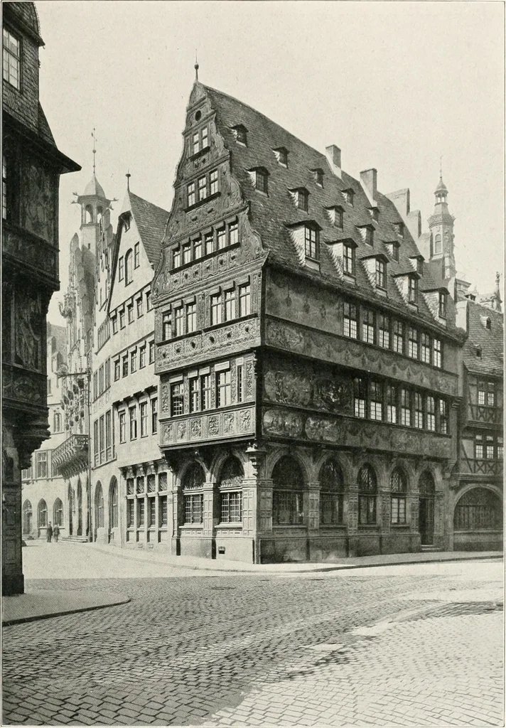An illustration from Deutsche Baukunst des Mittelalters und der Renaissance : Old German architecture: Ancienne architecture Allemande, 1920, leaf 44