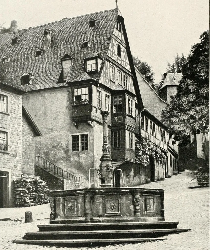 An illustration from Deutsche Baukunst des Mittelalters und der Renaissance : Old German architecture: Ancienne architecture Allemande, 1920, leaf 51