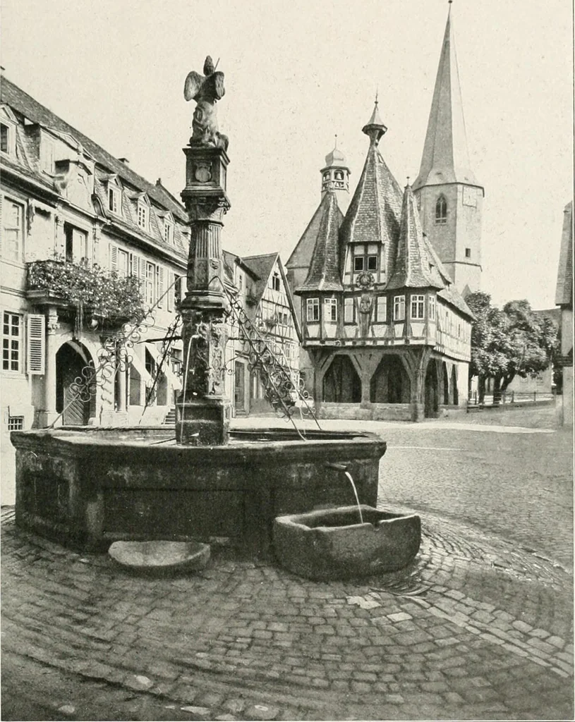 An illustration from Deutsche Baukunst des Mittelalters und der Renaissance : Old German architecture: Ancienne architecture Allemande, 1920, leaf 52