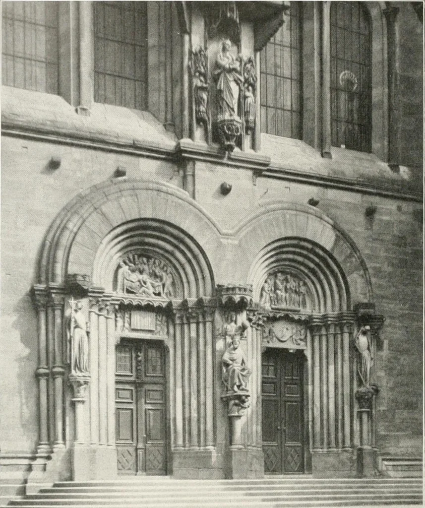 An illustration from Deutsche Baukunst des Mittelalters und der Renaissance : Old German architecture: Ancienne architecture Allemande, 1920, leaf 73