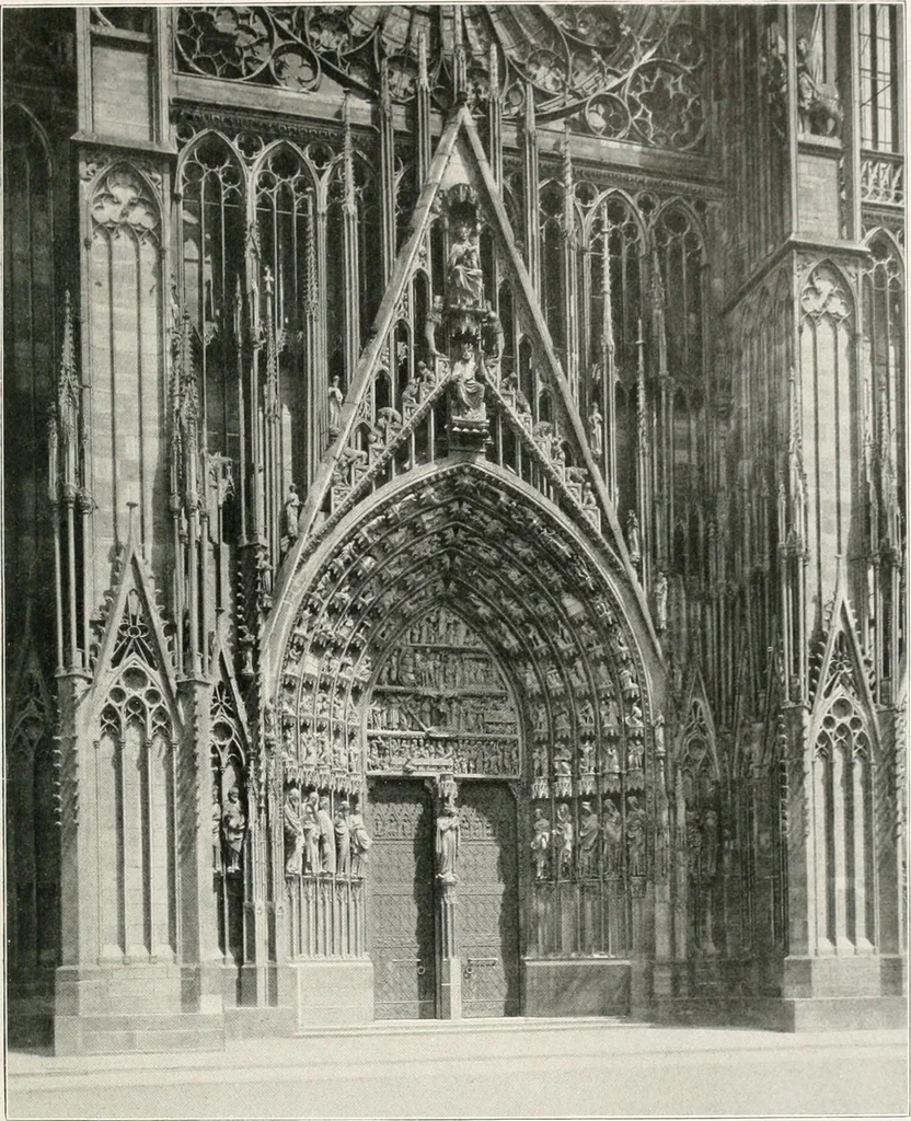 An illustration from Deutsche Baukunst des Mittelalters und der Renaissance : Old German architecture: Ancienne architecture Allemande, 1920, leaf 74