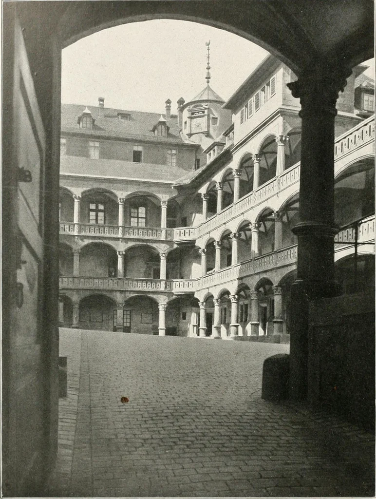 An illustration from Deutsche Baukunst des Mittelalters und der Renaissance : Old German architecture: Ancienne architecture Allemande, 1920, leaf 81