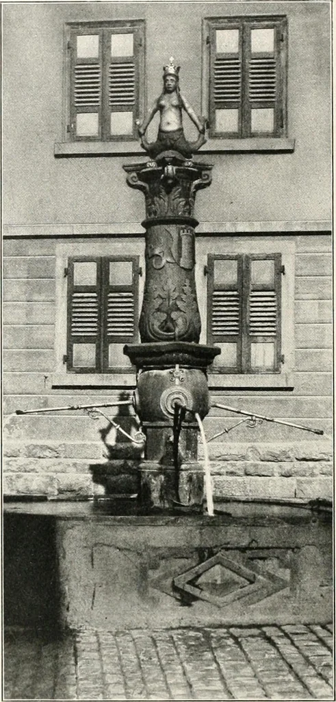 An illustration from Deutsche Baukunst des Mittelalters und der Renaissance : Old German architecture: Ancienne architecture Allemande, 1920, leaf 85