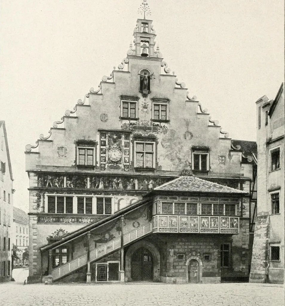 An illustration from Deutsche Baukunst des Mittelalters und der Renaissance : Old German architecture: Ancienne architecture Allemande, 1920, leaf 91