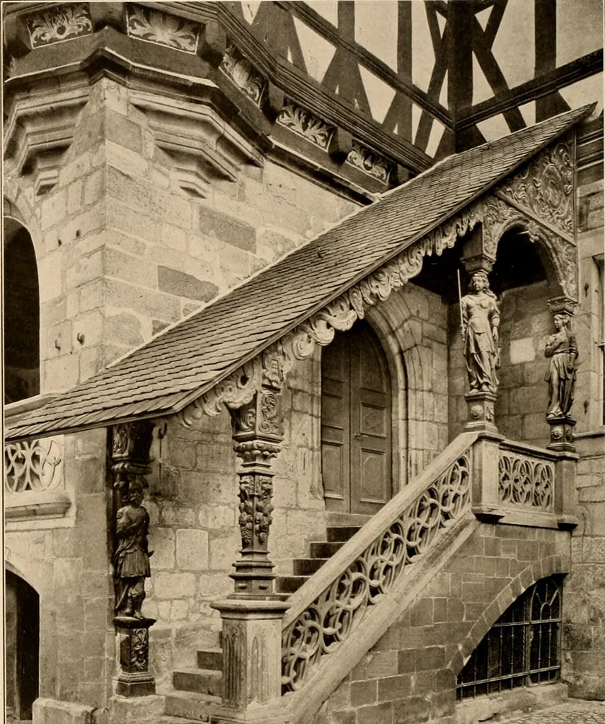 An illustration from Deutsche Baukunst des Mittelalters und der Renaissance = old German architecture, 1922, leaf 213