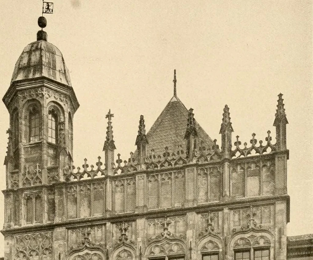 An illustration from Deutsche Baukunst des Mittelalters und der Renaissance = old German architecture, 1922, leaf 22