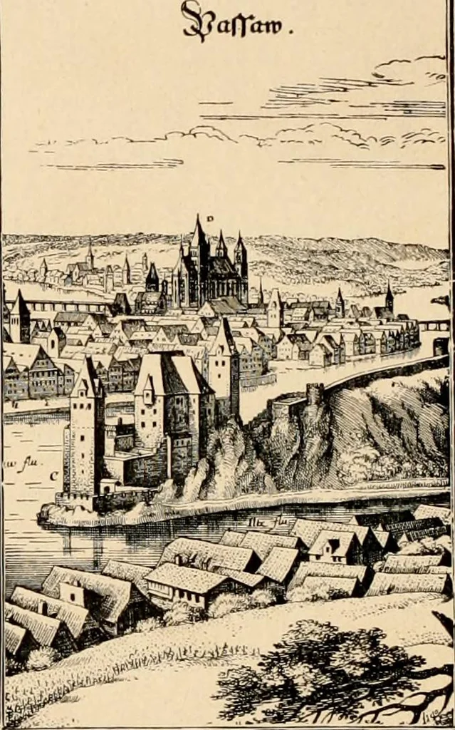 An illustration from Deutsche Baukunst des Mittelalters und der Renaissance = old German architecture, 1922, leaf 7