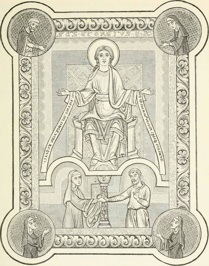 An illustration from Deutsche Kunstgeschichte, 1888, leaf 172