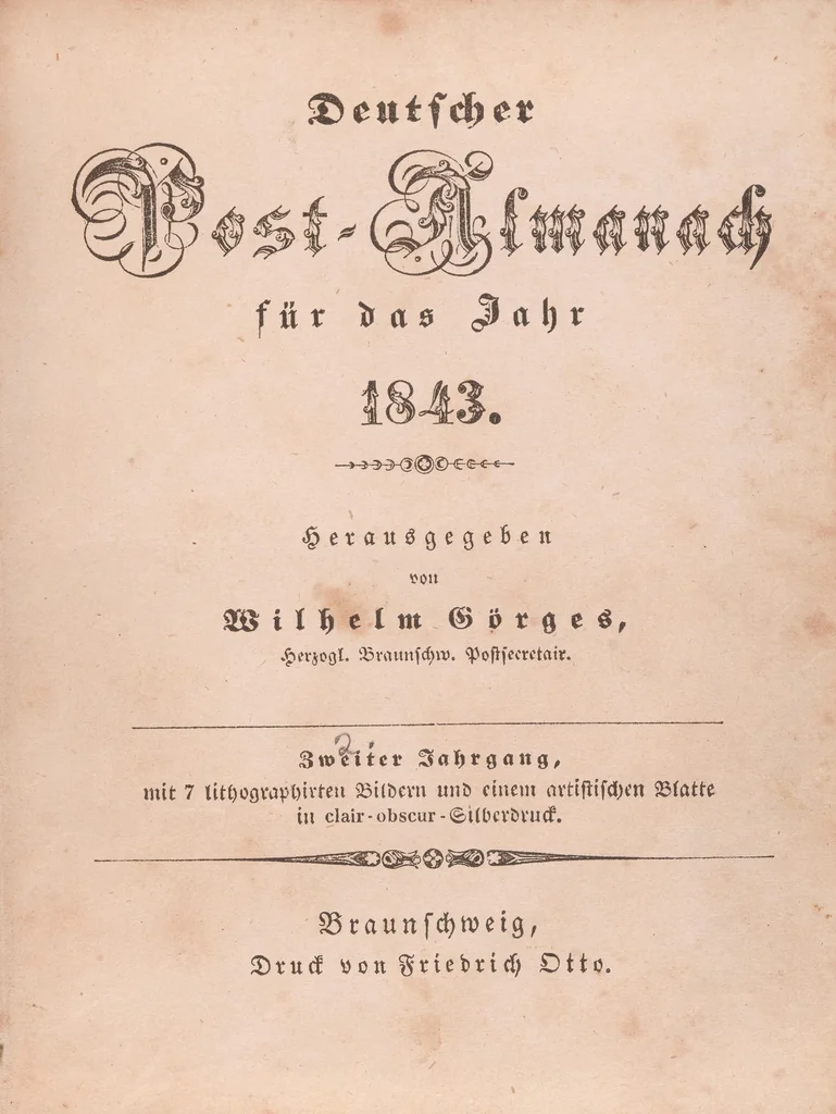An illustration from Deutscher post-almanach für das jahr .., 1842, leaf 9