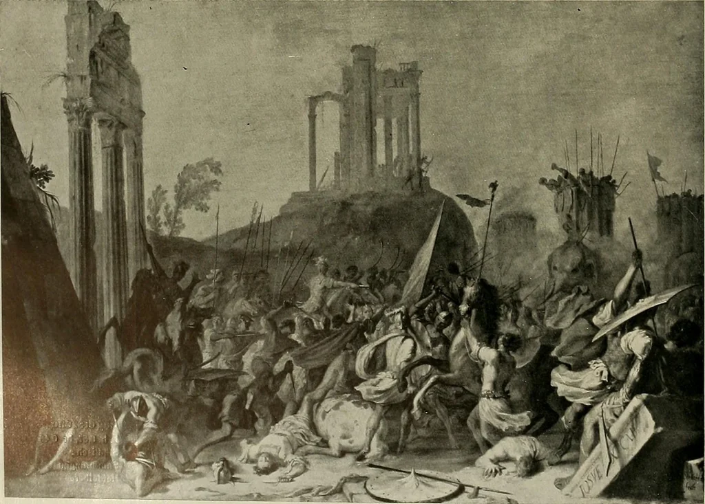An illustration from Deutsches barock und rokoko : herausgegeben im anschluss an die Jahrhundert-ausstellung deutscher kunst 1650-1800, Darmstadt, 1914, 1914, leaf 110