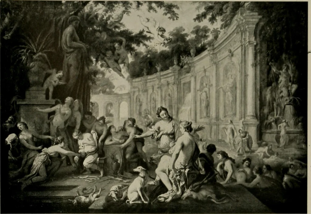 An illustration from Deutsches barock und rokoko : herausgegeben im anschluss an die Jahrhundert-ausstellung deutscher kunst 1650-1800, Darmstadt, 1914, 1914, leaf 123