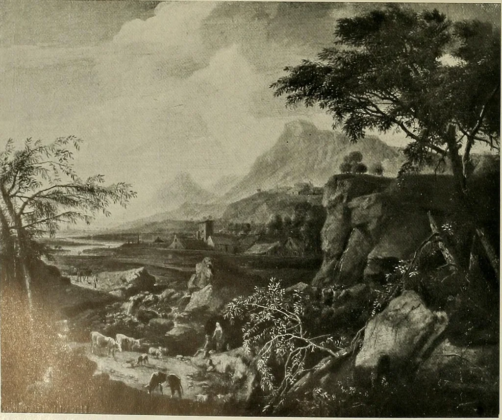 An illustration from Deutsches barock und rokoko : herausgegeben im anschluss an die Jahrhundert-ausstellung deutscher kunst 1650-1800, Darmstadt, 1914, 1914, leaf 136