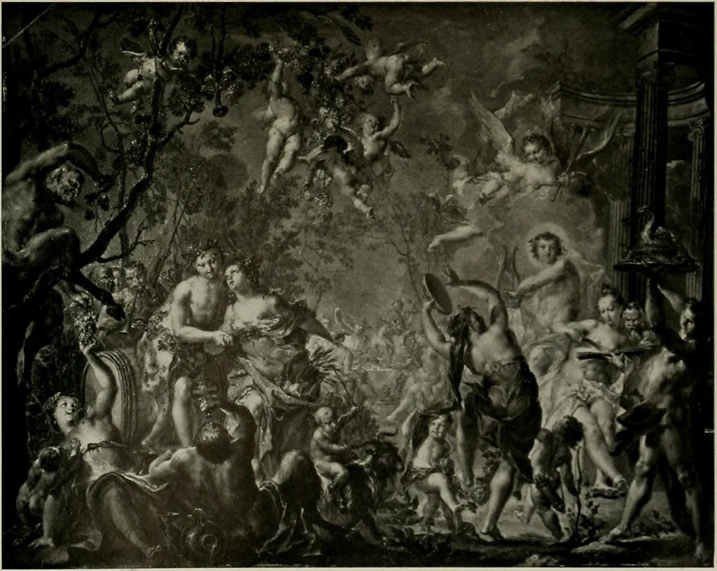 An illustration from Deutsches barock und rokoko : herausgegeben im anschluss an die Jahrhundert-ausstellung deutscher kunst 1650-1800, Darmstadt, 1914, 1914, leaf 149