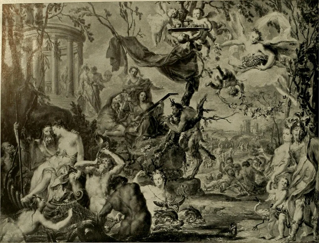 An illustration from Deutsches barock und rokoko : herausgegeben im anschluss an die Jahrhundert-ausstellung deutscher kunst 1650-1800, Darmstadt, 1914, 1914, leaf 150