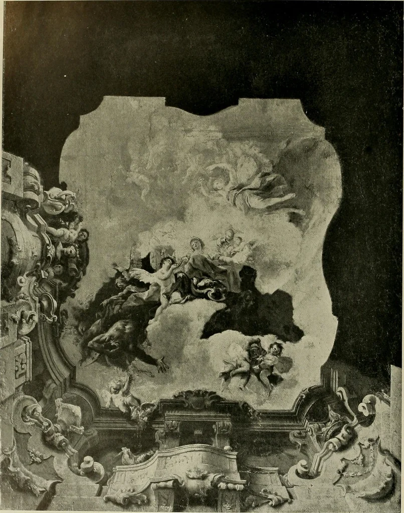 An illustration from Deutsches barock und rokoko : herausgegeben im anschluss an die Jahrhundert-ausstellung deutscher kunst 1650-1800, Darmstadt, 1914, 1914, leaf 274