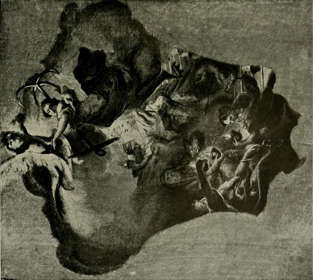 An illustration from Deutsches barock und rokoko : herausgegeben im anschluss an die Jahrhundert-ausstellung deutscher kunst 1650-1800, Darmstadt, 1914, 1914, leaf 277