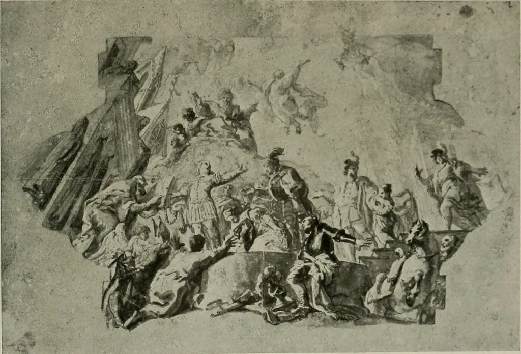 An illustration from Deutsches barock und rokoko : herausgegeben im anschluss an die Jahrhundert-ausstellung deutscher kunst 1650-1800, Darmstadt, 1914, 1914, leaf 301