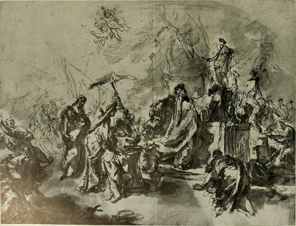 An illustration from Deutsches barock und rokoko : herausgegeben im anschluss an die Jahrhundert-ausstellung deutscher kunst 1650-1800, Darmstadt, 1914, 1914, leaf 320
