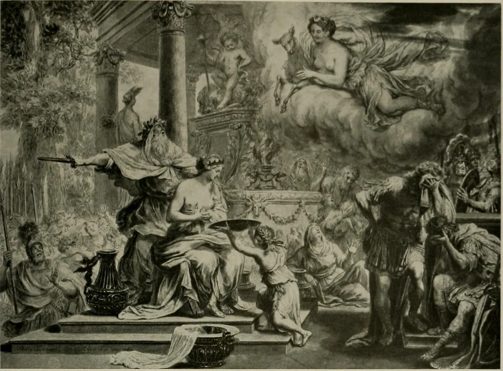 An illustration from Deutsches barock und rokoko : herausgegeben im anschluss an die Jahrhundert-ausstellung deutscher kunst 1650-1800, Darmstadt, 1914, 1914, leaf 323