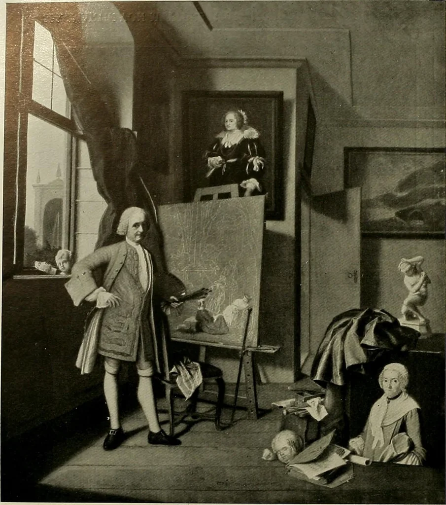 An illustration from Deutsches barock und rokoko : herausgegeben im anschluss an die Jahrhundert-ausstellung deutscher kunst 1650-1800, Darmstadt, 1914, 1914, leaf 338