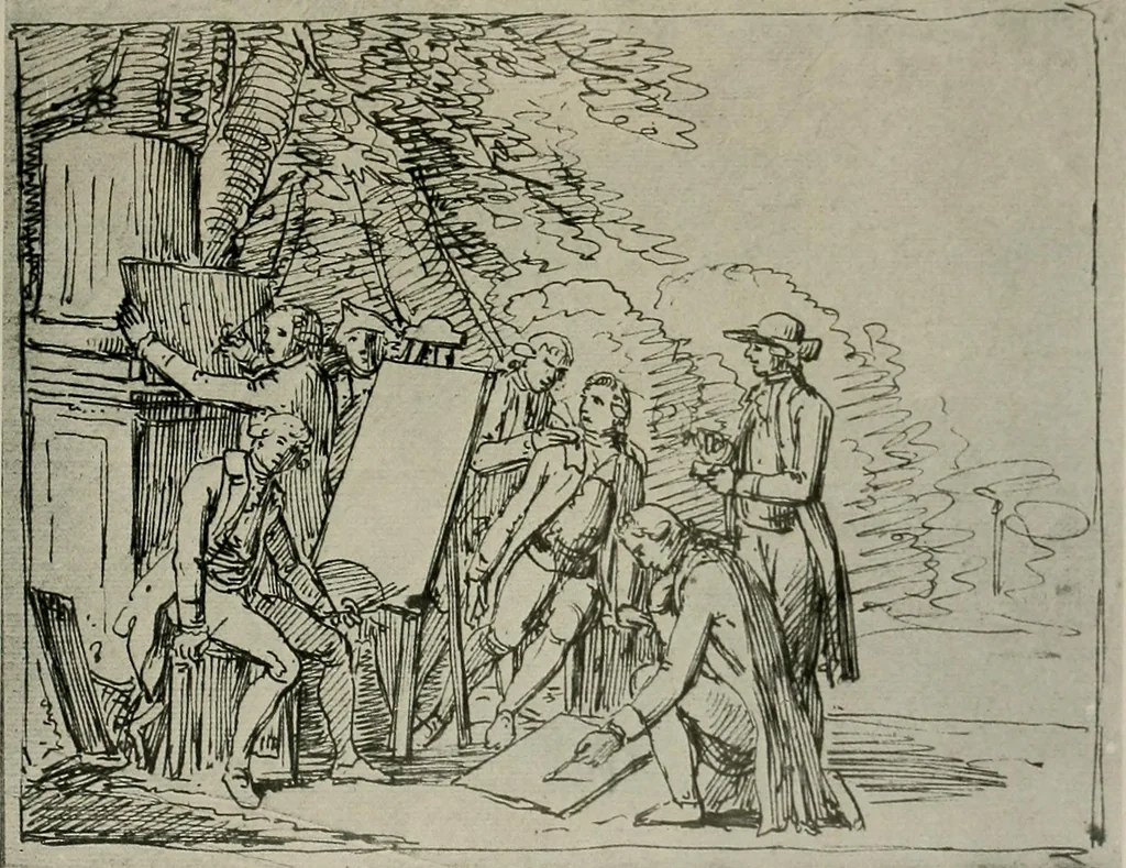 An illustration from Deutsches barock und rokoko : herausgegeben im anschluss an die Jahrhundert-ausstellung deutscher kunst 1650-1800, Darmstadt, 1914, 1914, leaf 419