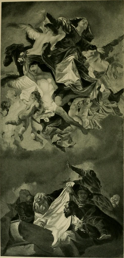 An illustration from Deutsches barock und rokoko : herausgegeben im anschluss an die Jahrhundert-ausstellung deutscher kunst 1650-1800, Darmstadt, 1914, 1914, leaf 6