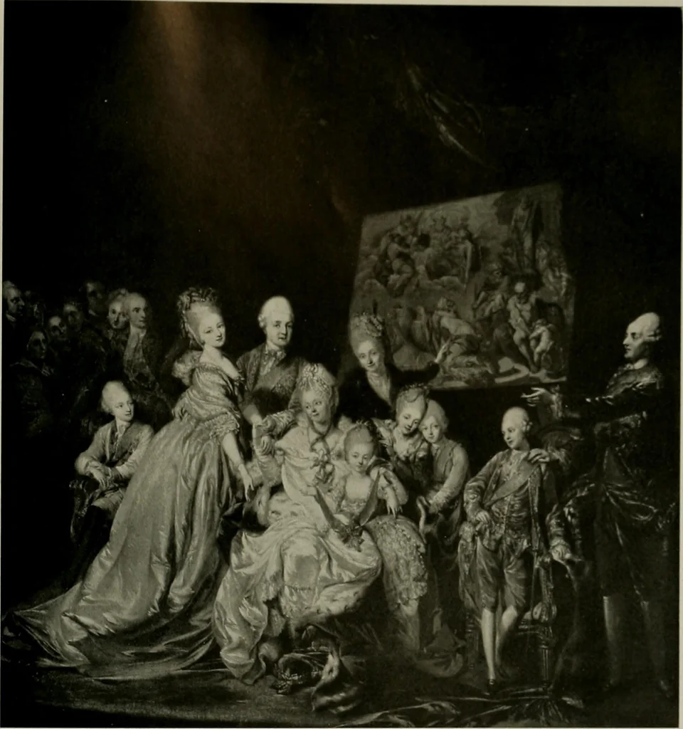 An illustration from Deutsches barock und rokoko : herausgegeben im anschluss an die Jahrhundert-ausstellung deutscher kunst 1650-1800, Darmstadt, 1914, 1914, leaf 205