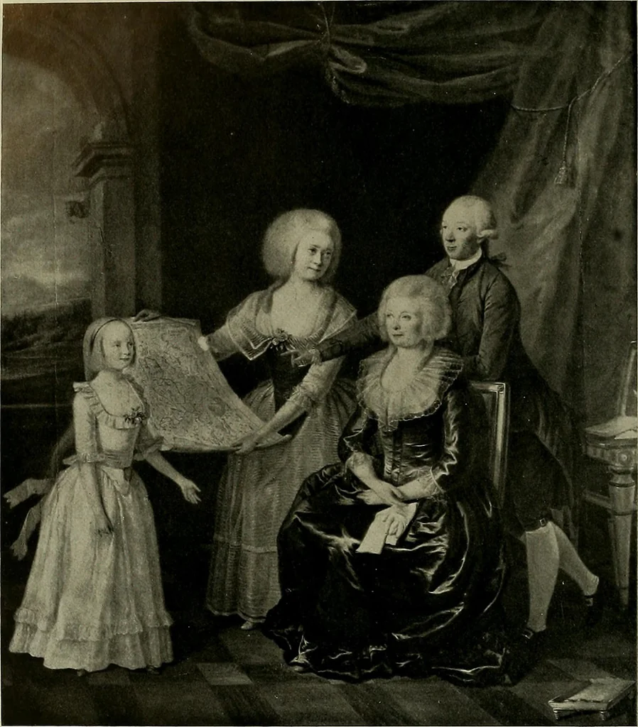 An illustration from Deutsches barock und rokoko : herausgegeben im anschluss an die Jahrhundert-ausstellung deutscher kunst 1650-1800, Darmstadt, 1914, 1914, leaf 210