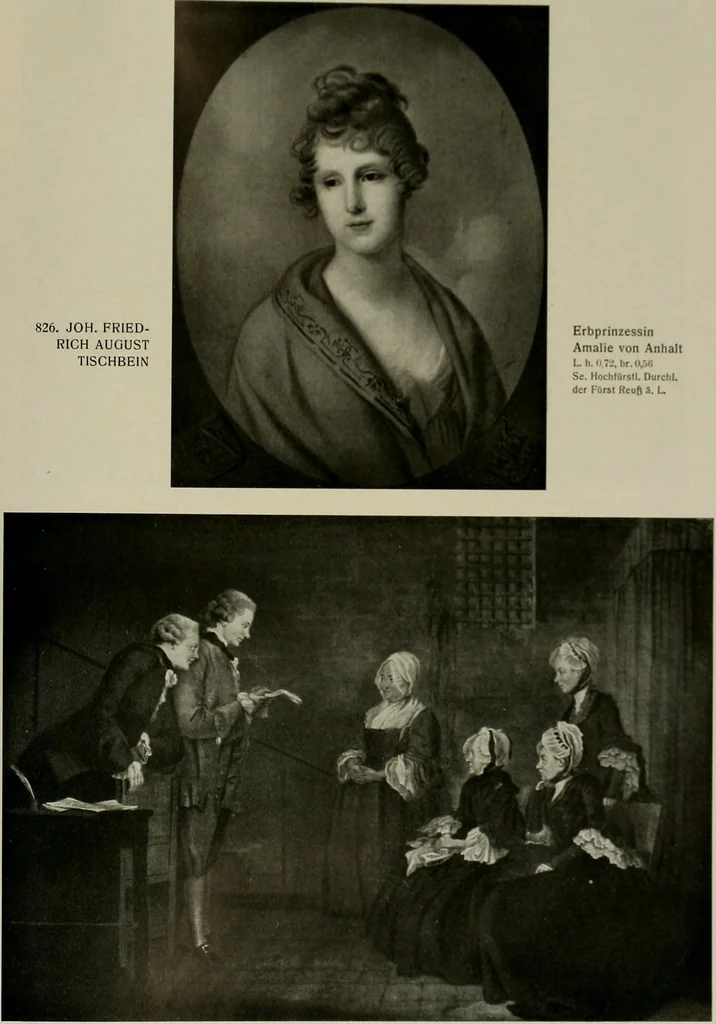 An illustration from Deutsches barock und rokoko : herausgegeben im anschluss an die Jahrhundert-ausstellung deutscher kunst 1650-1800, Darmstadt, 1914, 1914, leaf 221