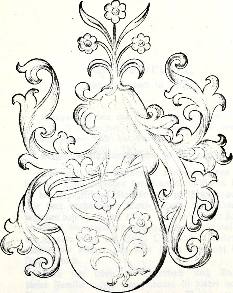 An illustration from Deutsches Geschlechterbuch (Genealogisches Handbuch bürgerlicher Familien.), 1889, leaf 455