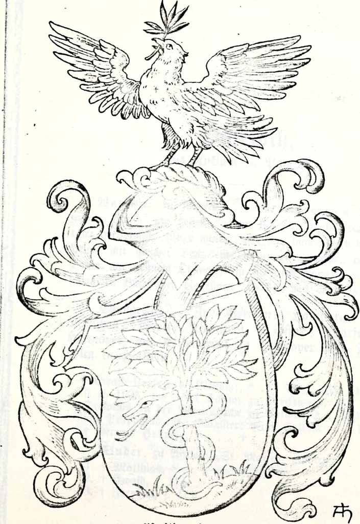 An illustration from Deutsches Geschlechterbuch (Genealogisches Handbuch bürgerlicher Familien.), 1889, leaf 763