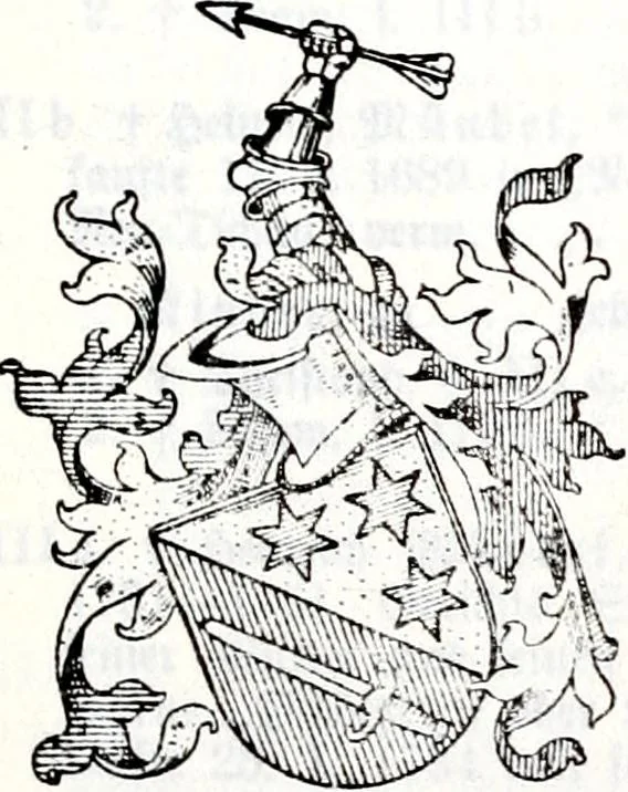 An illustration from Deutsches Geschlechterbuch (Genealogisches Handbuch bürgerlicher Familien.), 1889, leaf 843