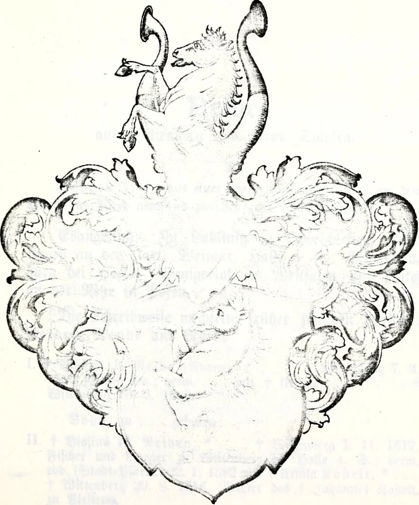 An illustration from Deutsches Geschlechterbuch (Genealogisches Handbuch bürgerlicher Familien.), 1889, leaf 869