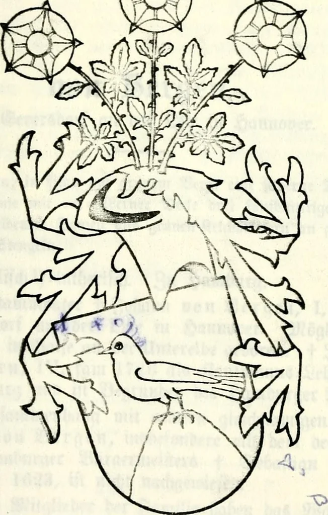 An illustration from Deutsches Geschlechterbuch (Genealogisches Handbuch bürgerlicher Familien.), 1889, leaf 177