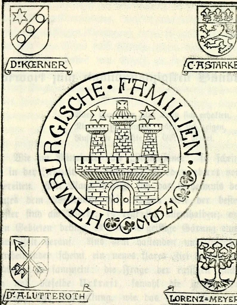An illustration from Deutsches Geschlechterbuch (Genealogisches Handbuch bürgerlicher Familien.), 1889, leaf 9