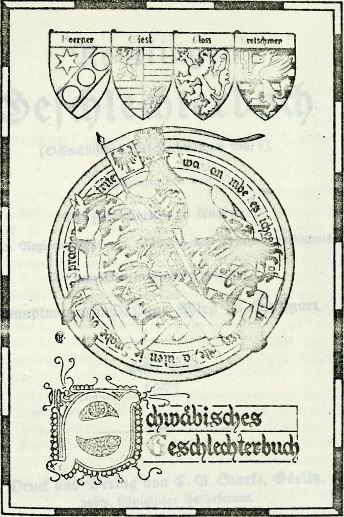 An illustration from Deutsches Geschlechterbuch (Genealogisches Handbuch bürgerlicher Familien.), 1889, leaf 7