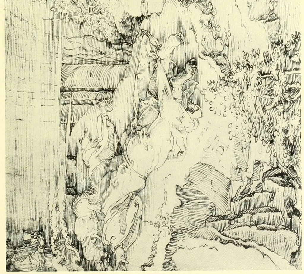 An illustration from Deutsche Zeichner von der Gotik bis zum Rokoko, 1921, leaf 96