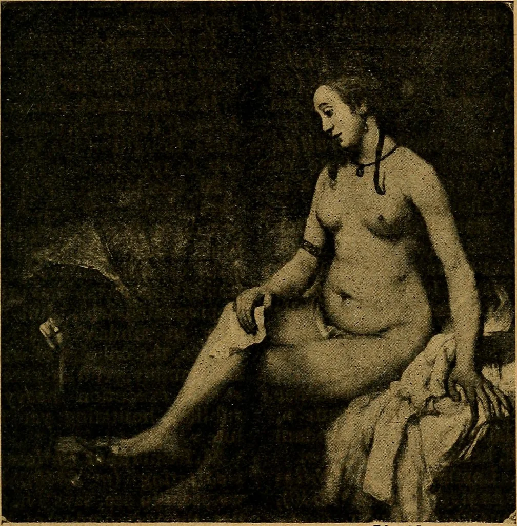 An illustration from Deux heures au Musee du Louvre (peinture) = Two hours at the Louvre (painting), 1912, leaf 97